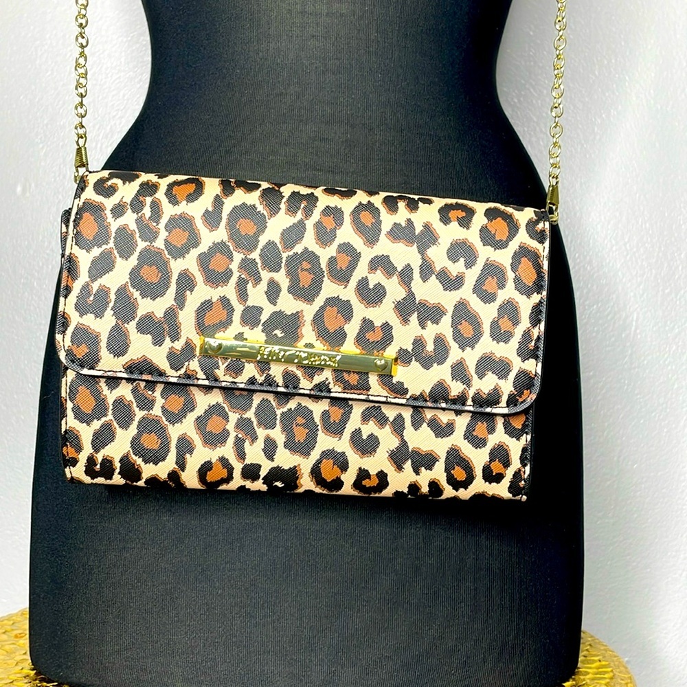 Betsey Johnson Leopard Cheetah Crossbody Purse